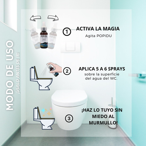 Imagen 4 de 6 de Spray Aromatizante Para Baño Wc Portátil Popidu Elimina Olor