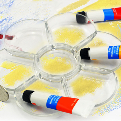 Herramientas De Pintura Al Agua, Paleta Con Forma De Ciruela