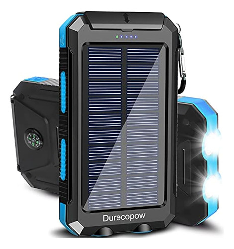 Cargador Solar, Durecopow 20000mah Banco De Energía Solar Po