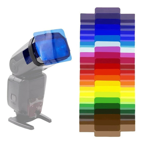 Filtros Para Cámara Universal Flash Gel Colores Kit X20