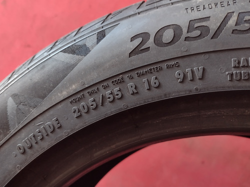 Pneu 205 55 Aro 16 Continental Powercontact 2 Usado Meia Vid V (Usado)