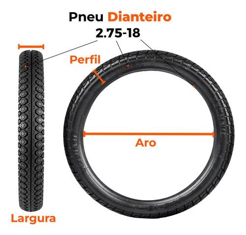 Pneu Dianteiro Ml-turuna-cargo 125 275-18 Tiger Technic