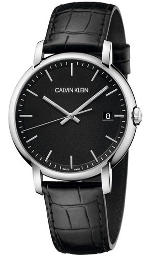 Reloj Calvin Klein Established K9h211c1 De Hombre Piel Negro