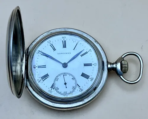 Relojes antiguos de bolsillo longines de plata new arrivals