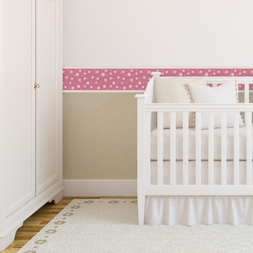 Imagem 2 de 3 de Faixa Adesiva Decorativa Infantil Floral 12m X 15cm