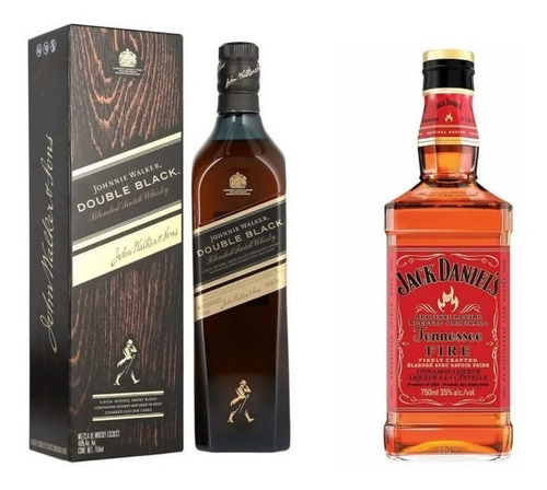Whisky Jw Double Black 750ml + Jack Daniel´s Fire 750ml