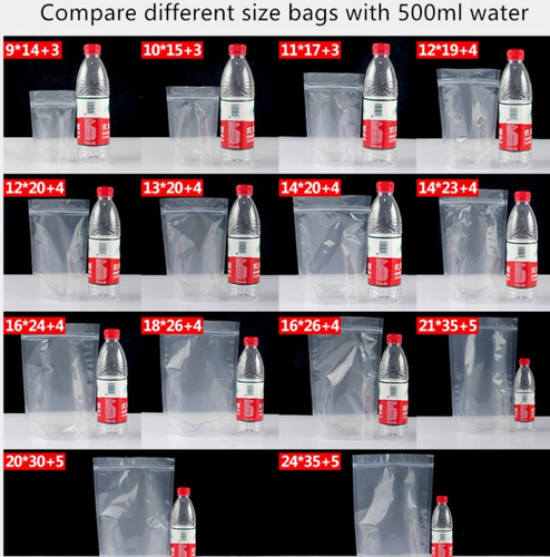 50 Bolsas Plásticas Transparentes 18x26+4 Cms, Resellables