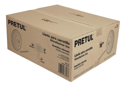 Imagen 2 de 4 de Llanta Neumatica 16'' Reforzada Pretul 20583