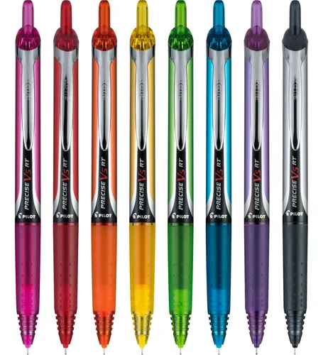 Canetas Esferográficas Pilot Precise V5 Rt De Ponta Extra Fi Preto