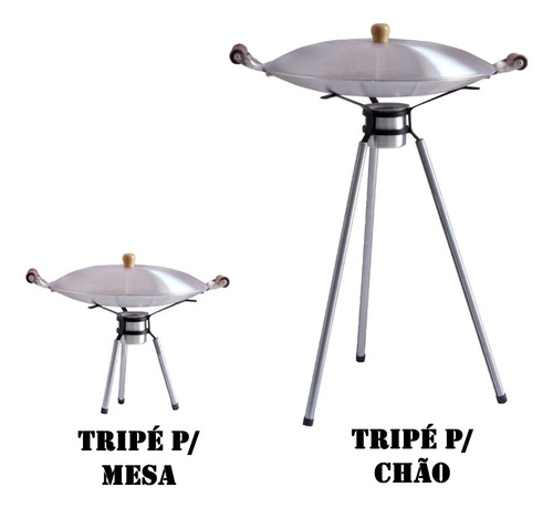 Tacho De Aluminio 50cm Para Chão E Mesa Completo A Alcool
