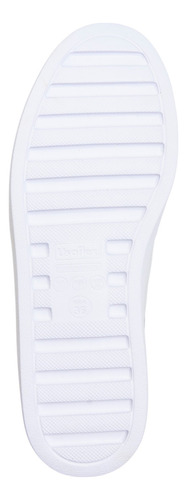 Tênis Feminina Couro Cadarço Elástico Branco E Rosa Usaflex