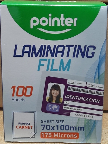 Laminas De Plastificar Tipo Carnet PointerVenta X 2 Cajas