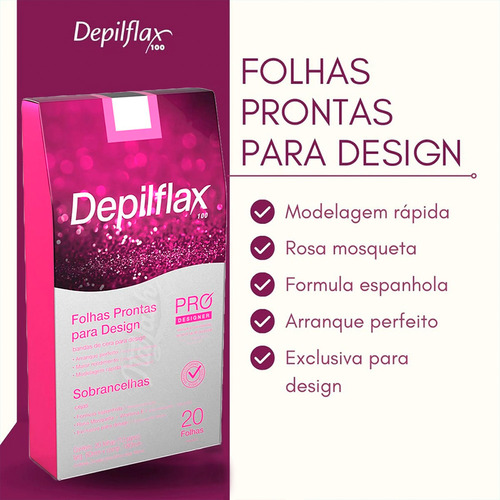 Folhas De Cera 20un Depilação Facial Sobrancelhas Depilflax