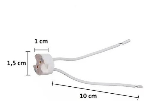 Imagen 2 de 4 de Conector Para Ampolleta Mr16 Bipin Led/dicroica Chicote