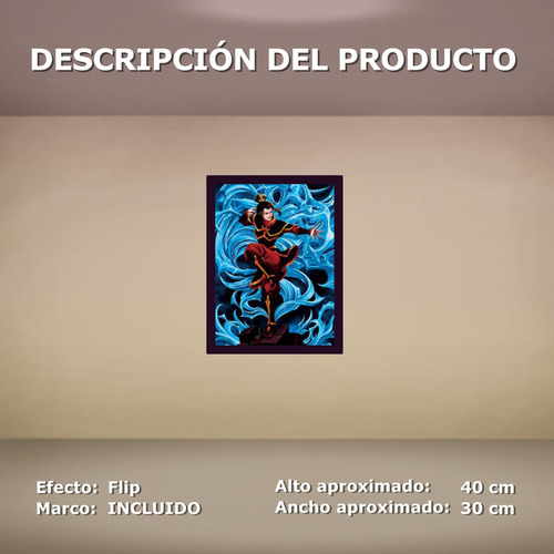 Cuadro Decorativo 3d Azula, Zuko, Iroh Avatar Serie