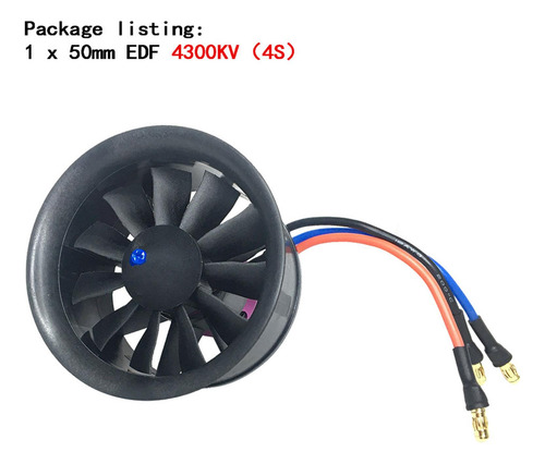 Ventilador De Conducto Edf De 50 Mm 4300kv 11 Hélice Motor