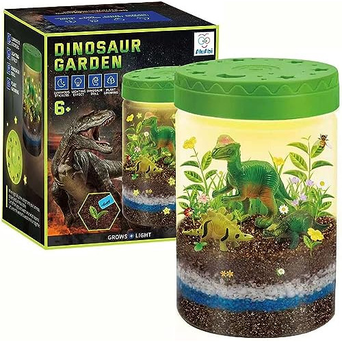 Light Up Terrarium Kit For Kids, Glow In Dark Dinosaur ...