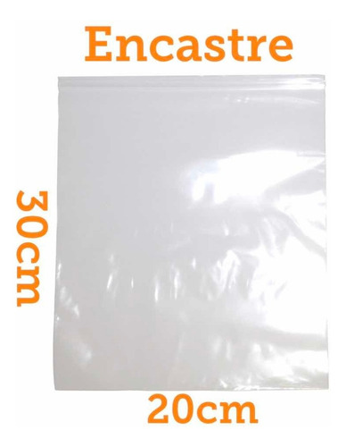 Imagen 1 de 5 de Bolsa De Encastre 20x30 Cierre Hermético X100 U. Zipper/zip