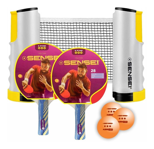 Combo Ping Pong Sensei 3 Estrellas Full Pack | Favio Sport