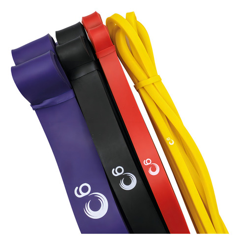 Set De 4 Ligas De Resistencia Go Plus Fitness Loop Unisex Mult Color Multicolor