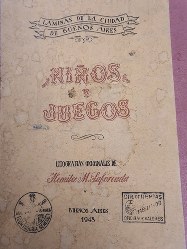 Antigua Suite De Laminas  Niños Y Juegos  Buenos Aires 1948