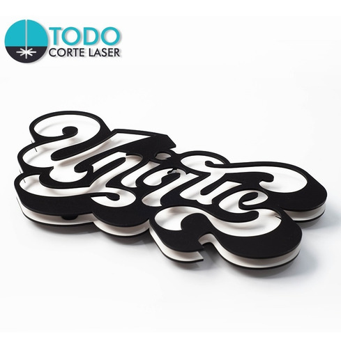 Imagen 2 de 4 de Cuadro Decorativo En Madera Calada Frases Unique