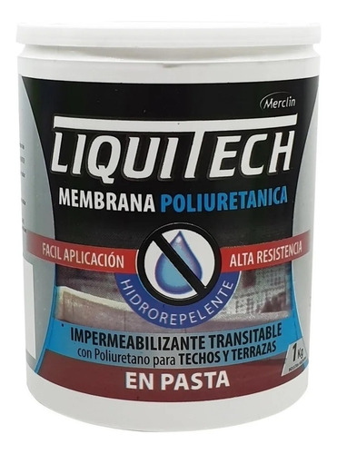 Membrana En Pasta Poliuretanica Liquitech Blanca 1kg 