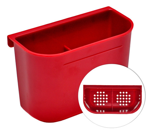 Escorredor 12 Pratos Inox Cama Vermelho