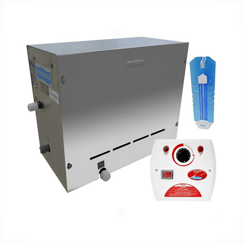 Sauna Vapor Steam Inox 9 Kw Com Quadro Analógico Termomêtro