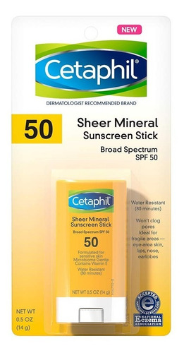 Protector Solar Cetaphil Sheer Mineral Sunscreen Stick Spf50