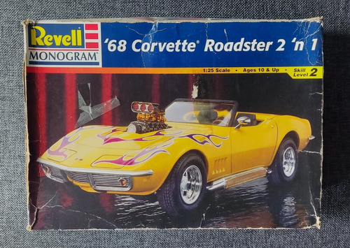 Revell Monogram Vintage 1998, Corvette 68 2 En 1 Roadster