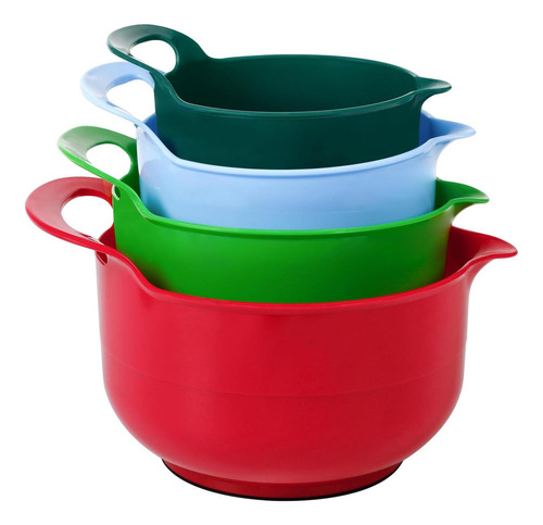 Boxedhome 4 Pack Nesting Bowl Bowl De Navidad Con Boquil