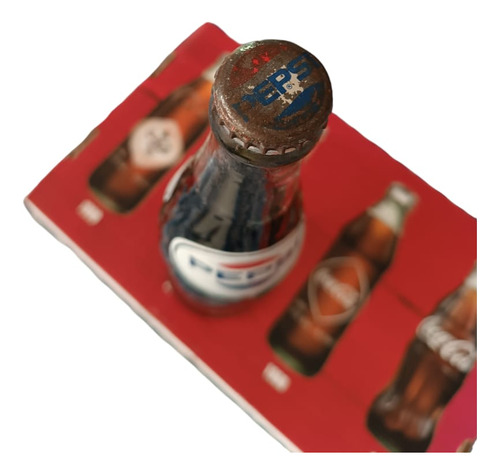 Botella Pepsi Cola, Antigua, Llena, Coleccion, Vidrio (Usado)