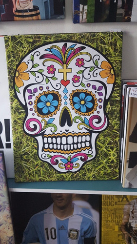 Vinilo Decorativo 40x60cm Calavera Mejicana Mexico Skull