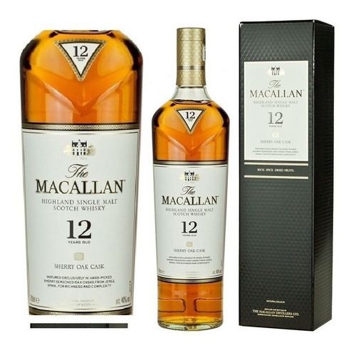 Imagen 1 de 5 de Whisky The Macallan 12 Años Sherry Oak 700ml Single Malt