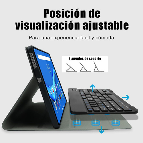 Funda Con Teclado Lenovo P11 11 Tb-j606f Con Ñ + Vidrio