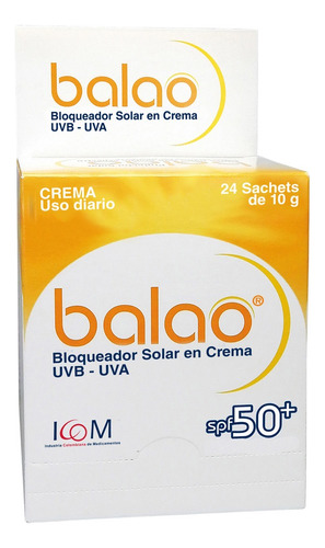 Protector Solar Balao Spf 50 10g 24 Sobres 