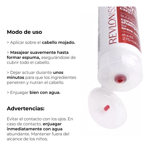 Shampoo Y Acondicionador Revlon 45 Para Tonos Rojizos 275 Ml