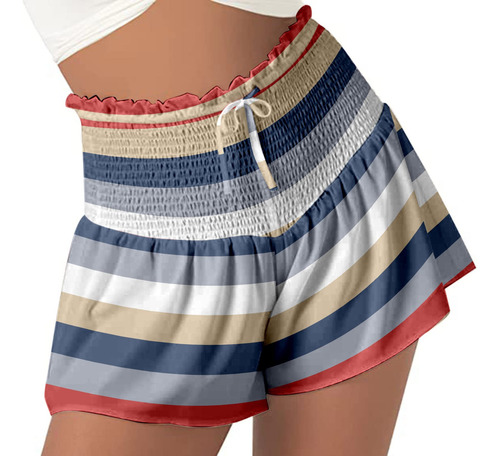 Pantalones Cortos Con Cordón Para Mujer, Casuales, De Verano