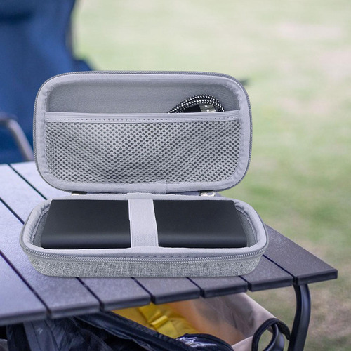 Estuche Rígido Para Banco De Energía, Bolsa De Gris