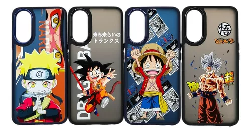 Funda Oppo A58, A78 Protector + Mica Anime Goku Luffy