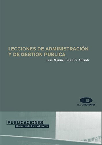 Libro Lecciones De Administración Y De Gestión Pública De Jo