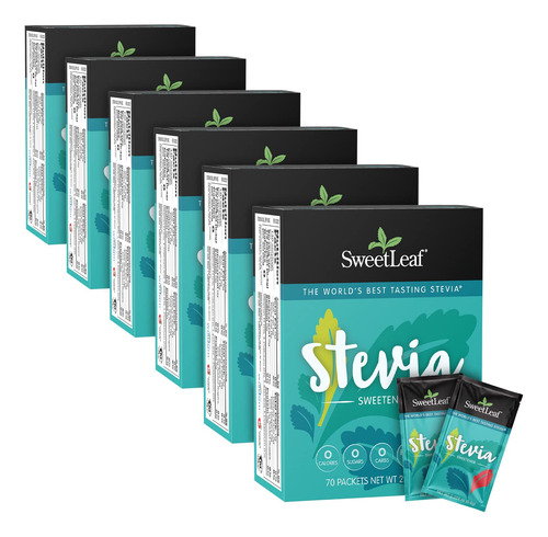 Sweetleaf - Paquetes De Stevia Natural Sin Calorias, Sin Reg