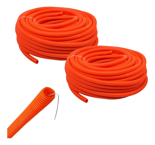 100m Poliflex Poliducto Flexible Naranja 3/4 Pulgada Inreco