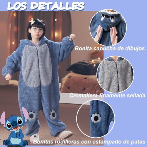 Pijama Mameluco Stich Disfraz De Fiesta Cosplay Para Niño