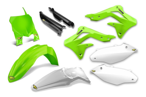 Kit Plasticos Cycra Kxf 450 13/15 Verde / Blanco Avant