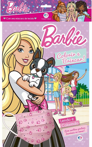 Barbie - kit com máscara, de Cultural, Ciranda. Livro com máscara Editorial Ciranda Cultural em português, 2020
