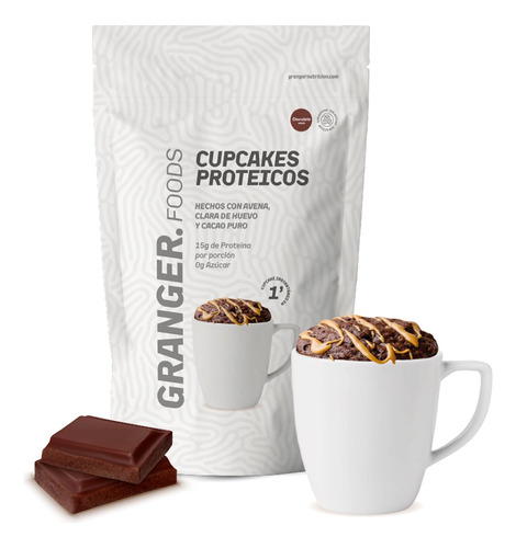 Granger Cupcake De Chocolate Proteico Proteína X 360gr