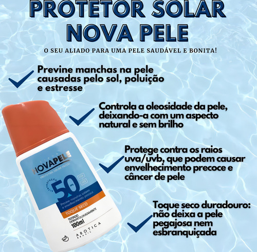 Protetor Solar Nova Pele Fps 50 Com 60g