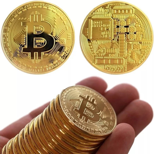 . 10 Monedas Bitcoin Btc Onza 40mm Criptomoneda Con Capsula!